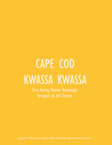 Cape Cod Kwassa Kwassa (arr. Jeff Tincher)