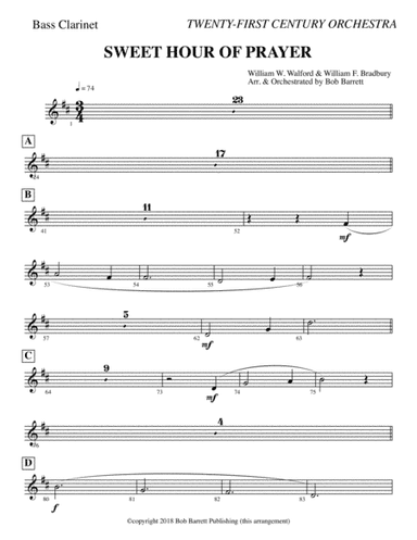 SWEET HOUR OF PRAYER (arr. Bob Barrett)