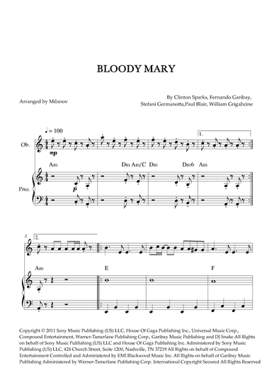 Bloody Mary (arr. Milanov)