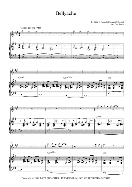 Bellyache (arr. Carl Raven)