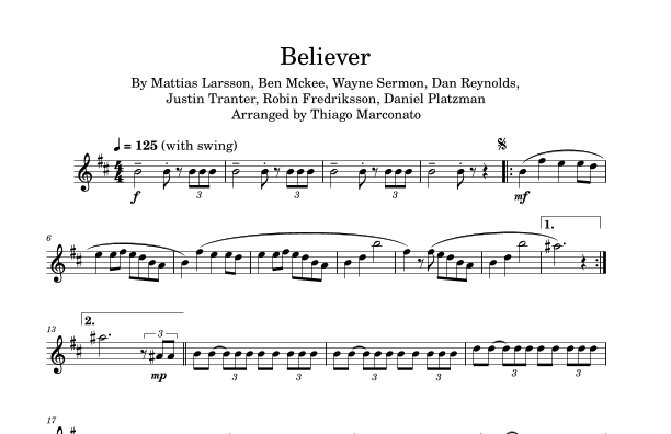 Believer (arr. Thiago Marconato)