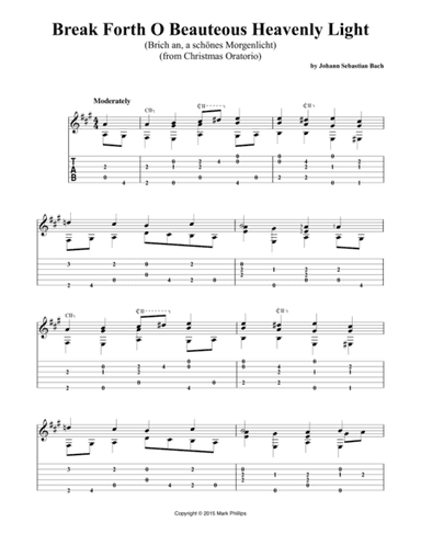 Break Forth O Beauteous, Heavenly Light (Brich an, a schönes Morgenlicht) (arr. Mark Phillips)