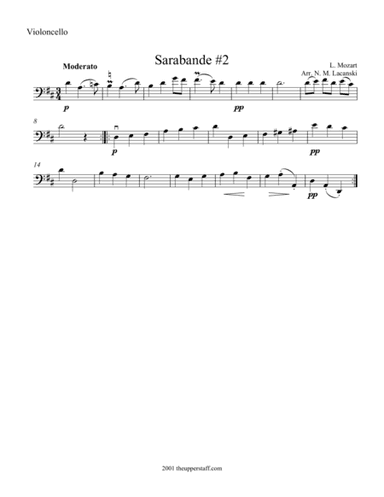 Sarabande #2 (arr. Nick Lacanski)