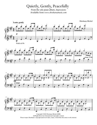 Quietly, Gently, Peacefully