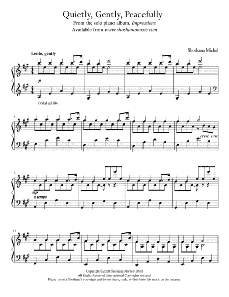 Quietly, Gently, Peacefully