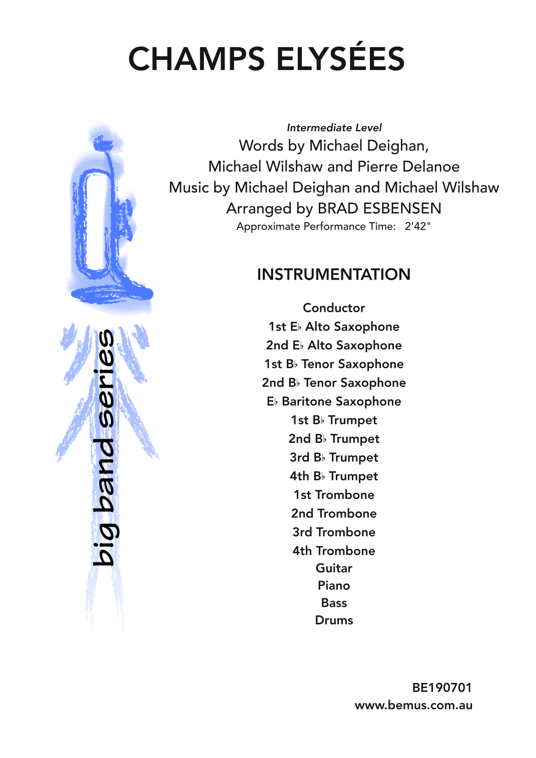 Champs Elysees (arr. Brad Esbensen)