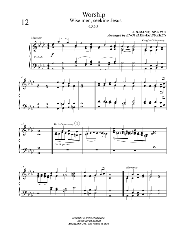 Worship ( Hymn tune ) (arr. Enoch Kwasi Boahen)