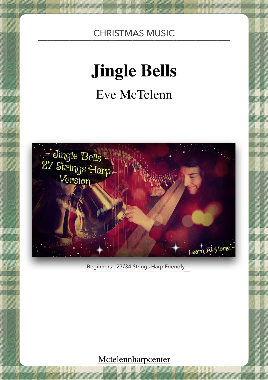 Jingle Bells - Vive Le Vent / Christmas Carol - All Level & 27/34 String Harp | McTelenn Harp Center (arr. Eve McTelenn)