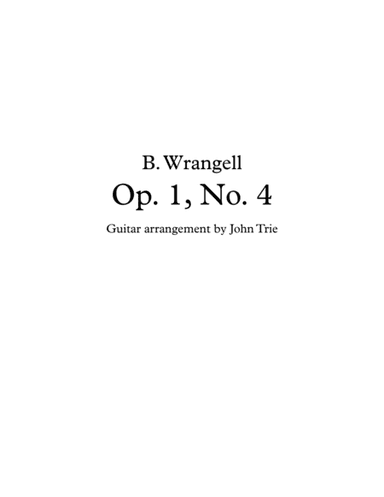 Opus 1, No. 4 - tab (arr. John Trie)