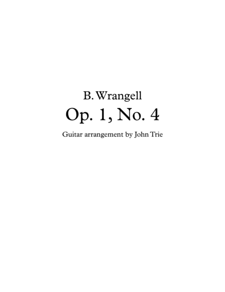 Opus 1, No. 4 - tab (arr. John Trie)