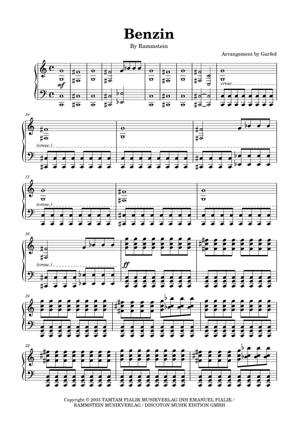 Benzin (arr. Garfed)