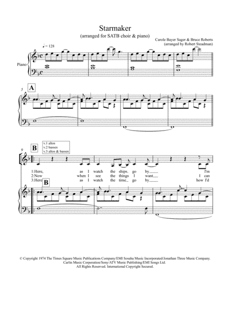 Starmaker (arr. Robert Steadman)