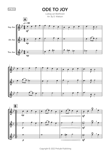 Ode To Joy (arr. D. Wattson)