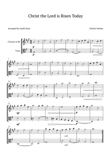 Christ the Lord is Risen Today (arr. André Nusa)
