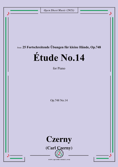 C. Czerny-Exercise No.14,Op.748 No.14 (arr. OSM Press)