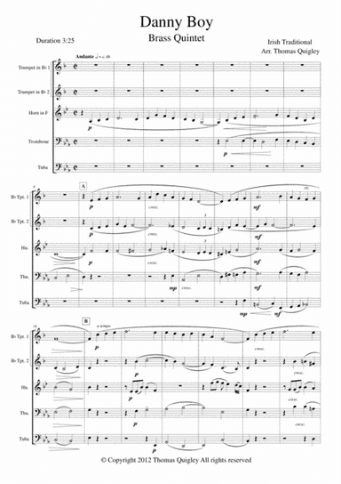 Danny Boy (arr. Thomas Quigley)
