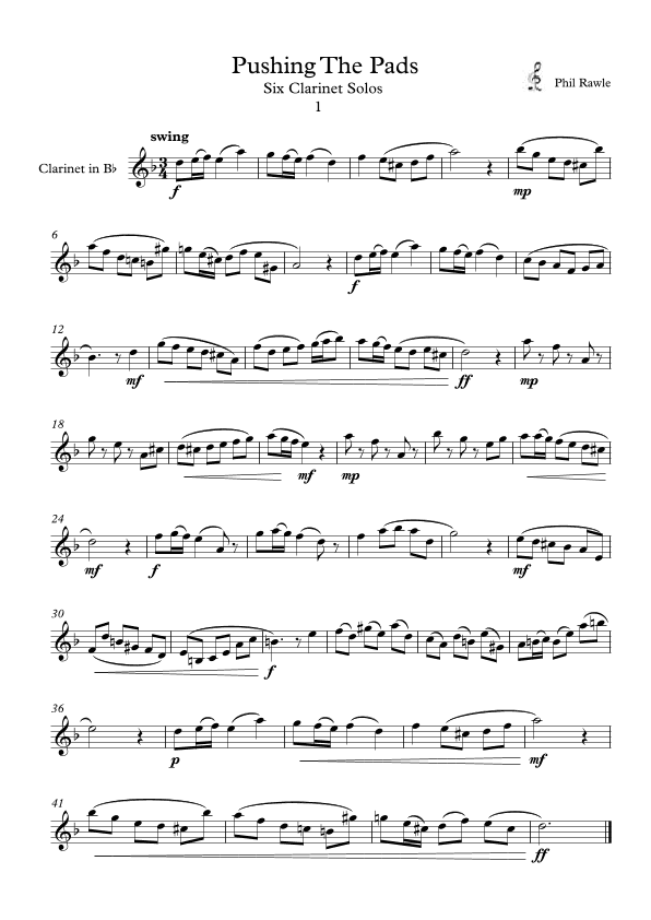 Pushing The Pads - Clarinet Solos