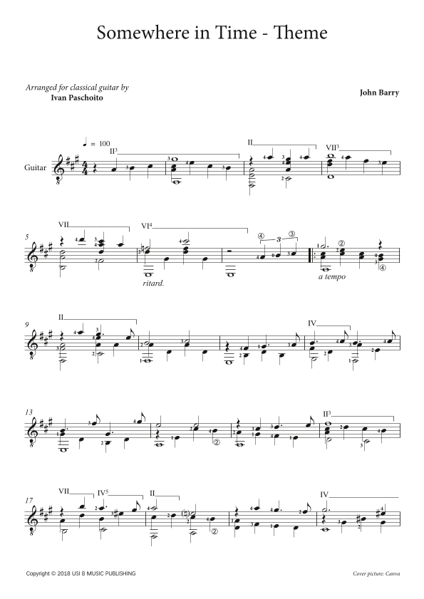 Somewhere In Time (arr. Ivan Paschoito)