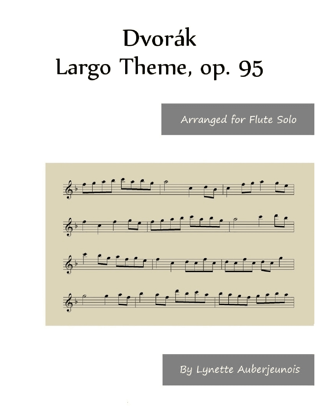 Largo Theme, op. 95 - Flute Solo (arr. Lynette Auberjeunois)