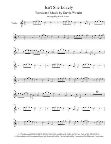 Isn't She Lovely (arr. Kevin Busse)