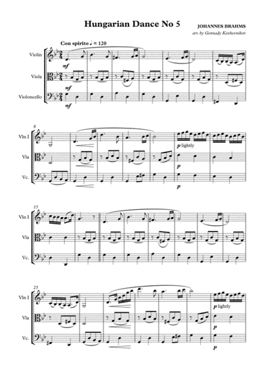 Hungarian Dance # 5 (arr. G. Kozhevnikov)