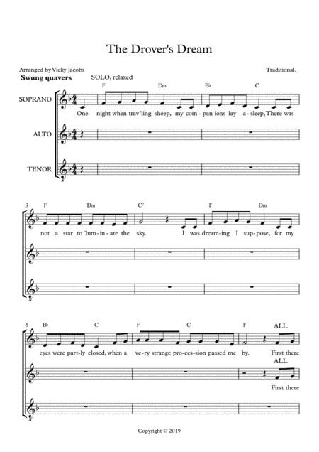 The Drover's Dream SAB (arr. Vicky Jacobs)