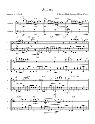 At Last (arr. K. Speck)