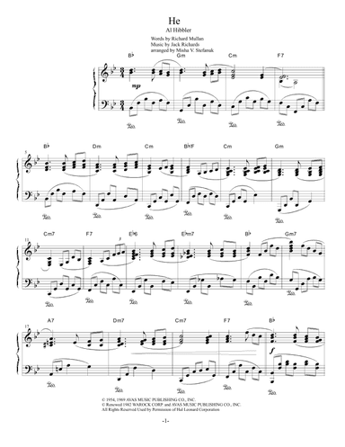 He (arr. Misha Stefanuk)