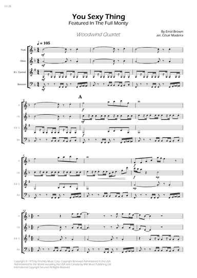 You Sexy Thing - Score Only (arr. César Madeira)