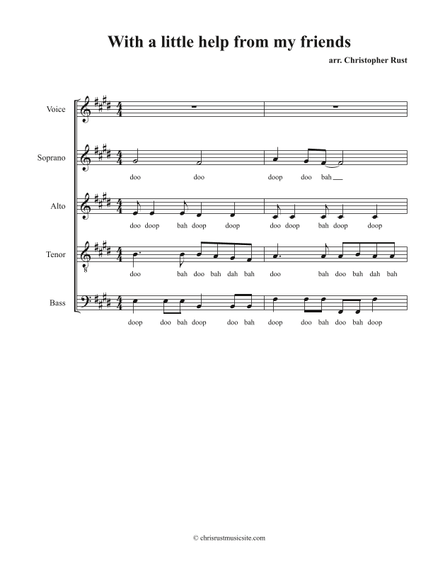 With A Little Help From My Friends (arr. Christopher Rust)