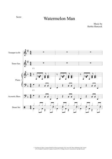 Watermelon Man (arr. The Sheet Music Library)