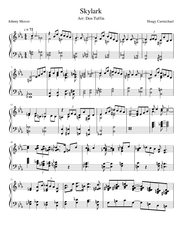 Skylark (arr. Den Tuffin)