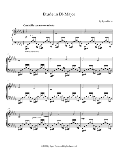 Etude In D-flat Major
