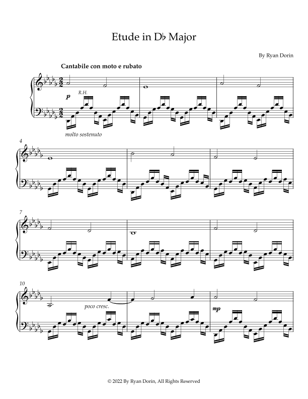 Etude In D-flat Major
