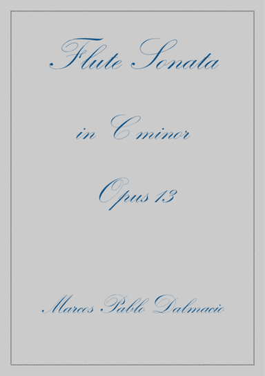 Flute Sonata in C minor Opus 13