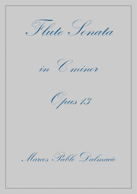 Flute Sonata in C minor Opus 13