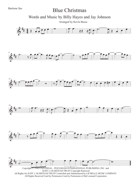 Blue Christmas (arr. Kevin Busse)