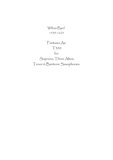 Fantasia a6 T.390 (arr. Spence Bundy)
