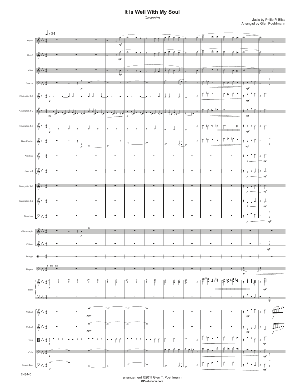 IT IS WELL WITH MY SOUL - Orchestra (arr. Glen Poehlmann)