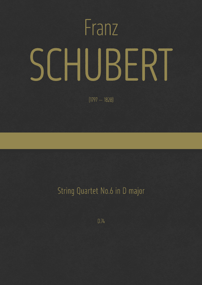 Schubert - String Quartet No.6 in D major, D.74 (arr. J.G. Cucó Barber)