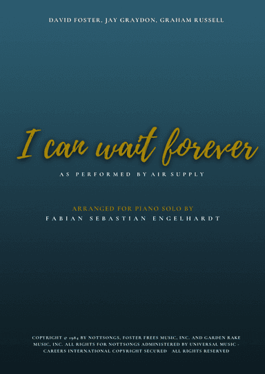 I Can Wait Forever (arr. Fabian Sebastian Engelhardt)