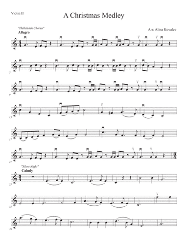A christmas Medley for 3 Violins (Violin 2) (arr. Alina Kovalev)
