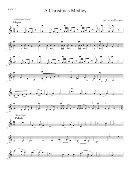 A christmas Medley for 3 Violins (Violin 2) (arr. Alina Kovalev)