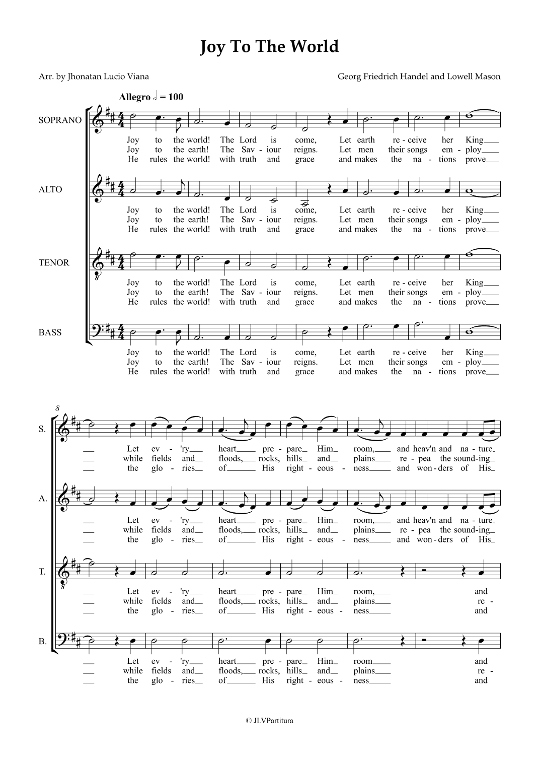Joy To The World (arr. Jhonatan Lucio Viana)
