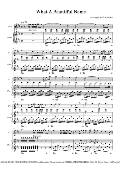 What A Beautiful Name (arr. E.A.Júnior)