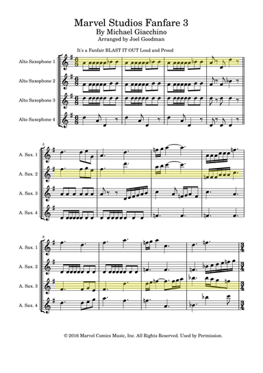 Marvel Studios Fanfare 3 (arr. Joel Goodman)