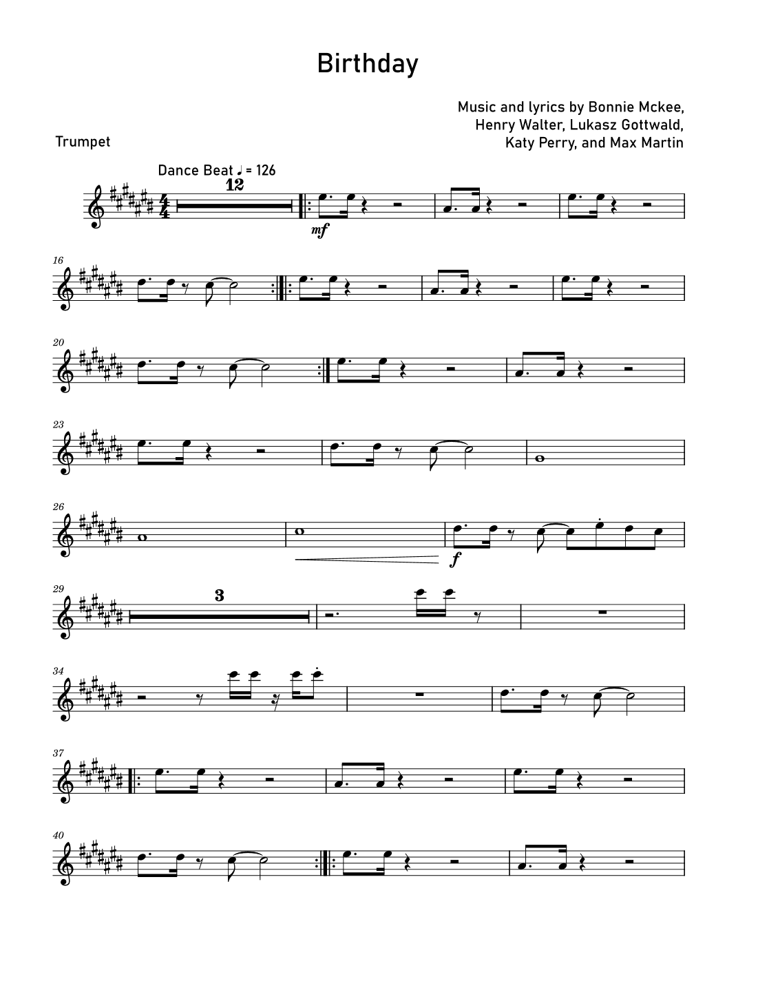 Birthday (arr. David Lartey)