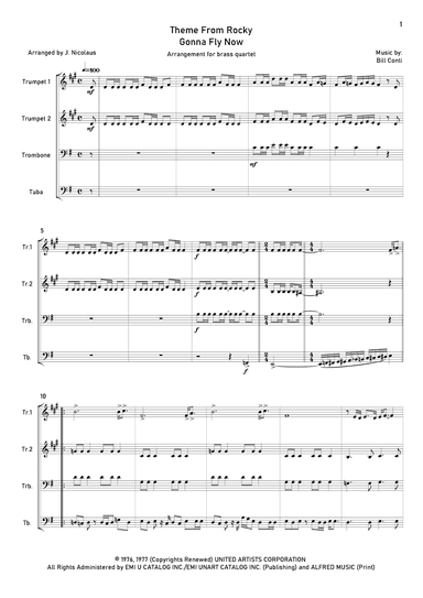 Gonna Fly Now (arr. John Nicolaus)