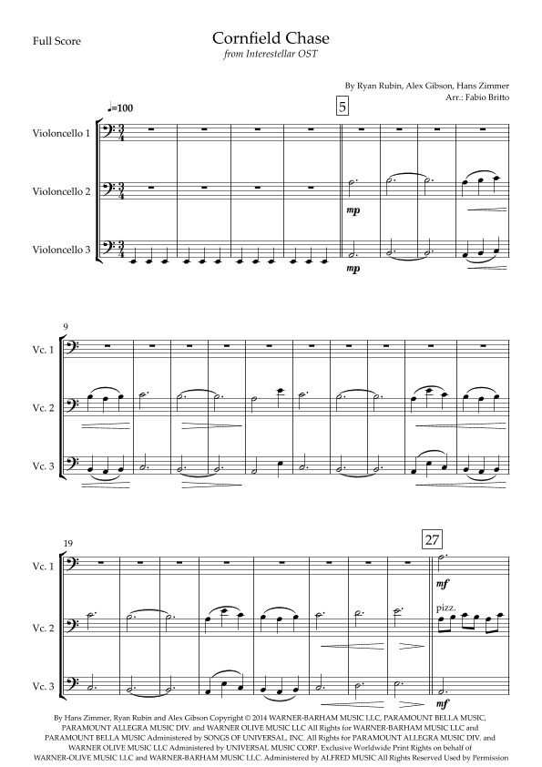 Cornfield Chase (arr. Fabio Britto)