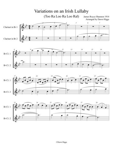 Variations on an Irish Lullaby (arr. Dawn Higgs)